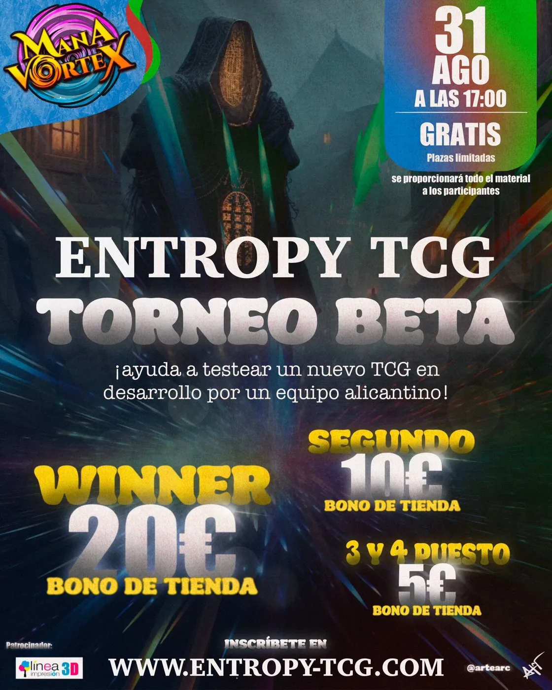 Poster for an Entropy TCG beta tournament