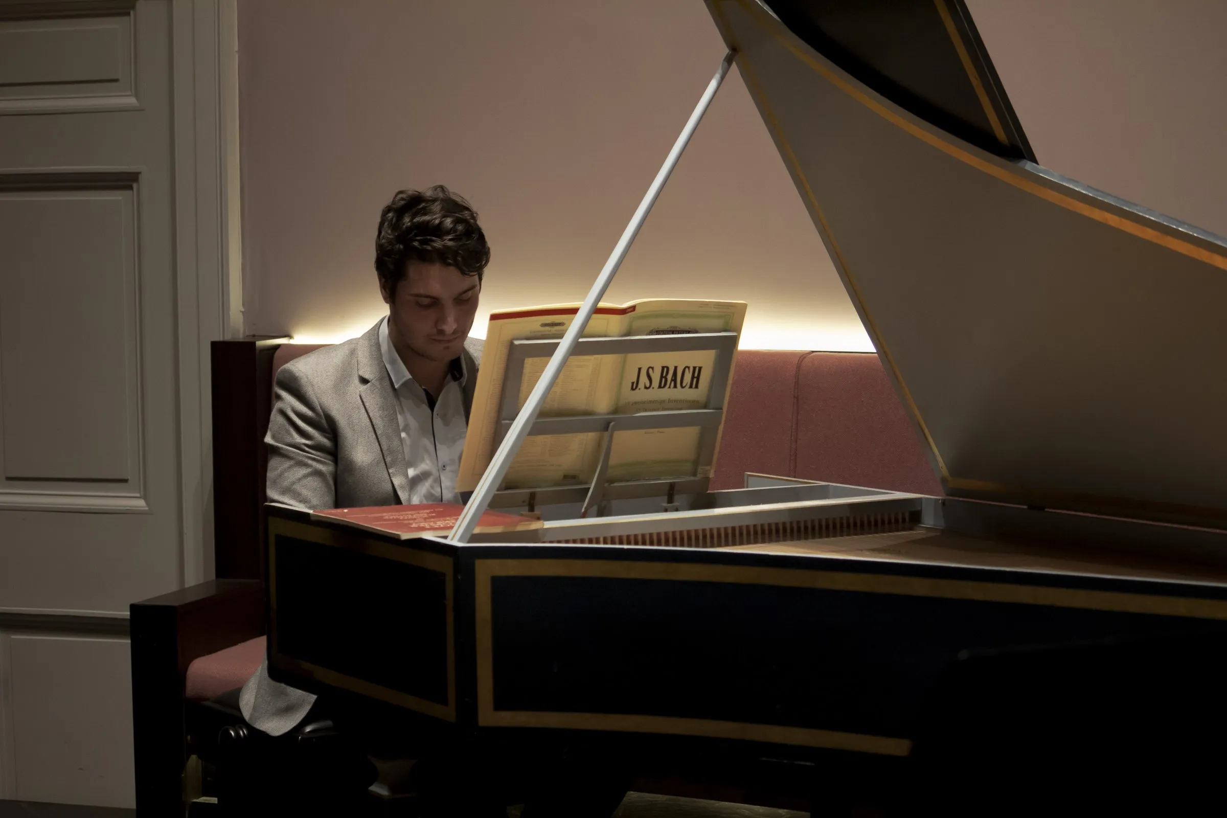 Playing the harpsichord